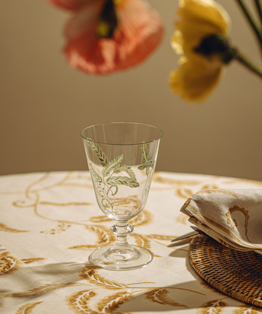 Prairie Handpainted Stemmed Glass, Lifestyle