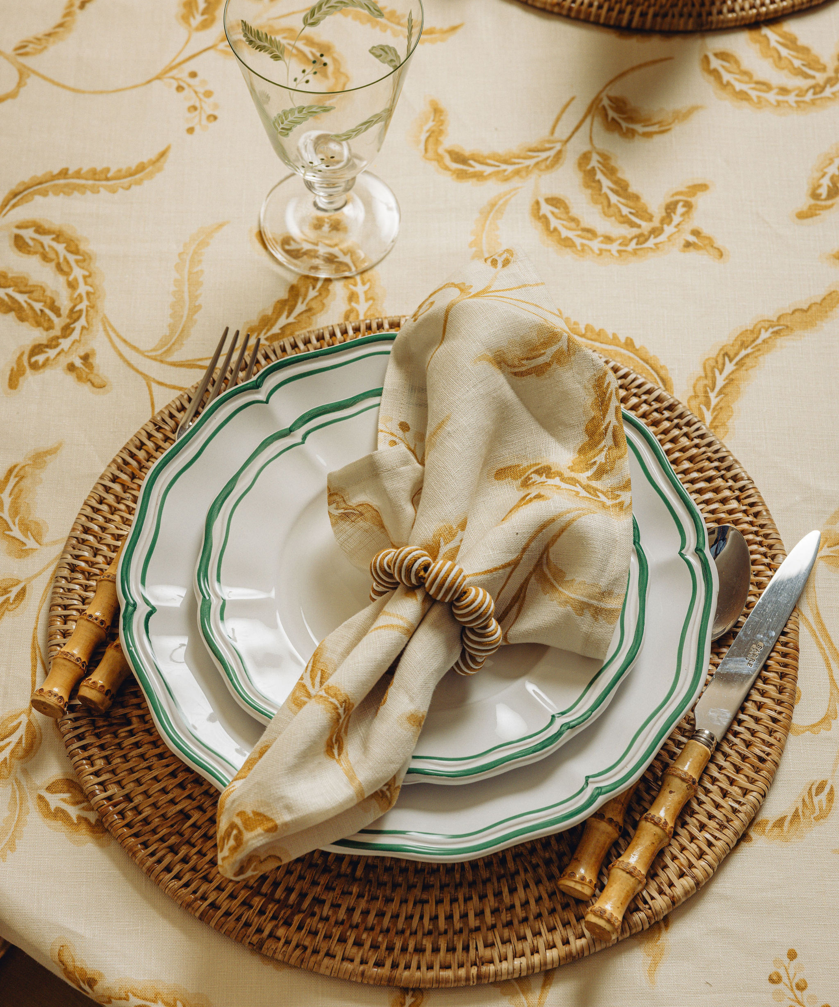 Prairie Linen Napkin, with Zita Crockery