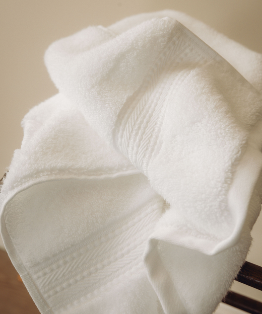 Maria Organic Hand Towels, White, Detail