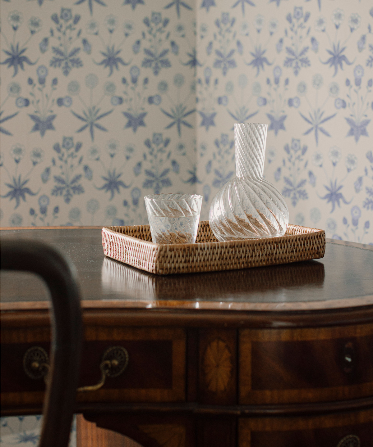 Pair Rippled Tumblers & Carafe