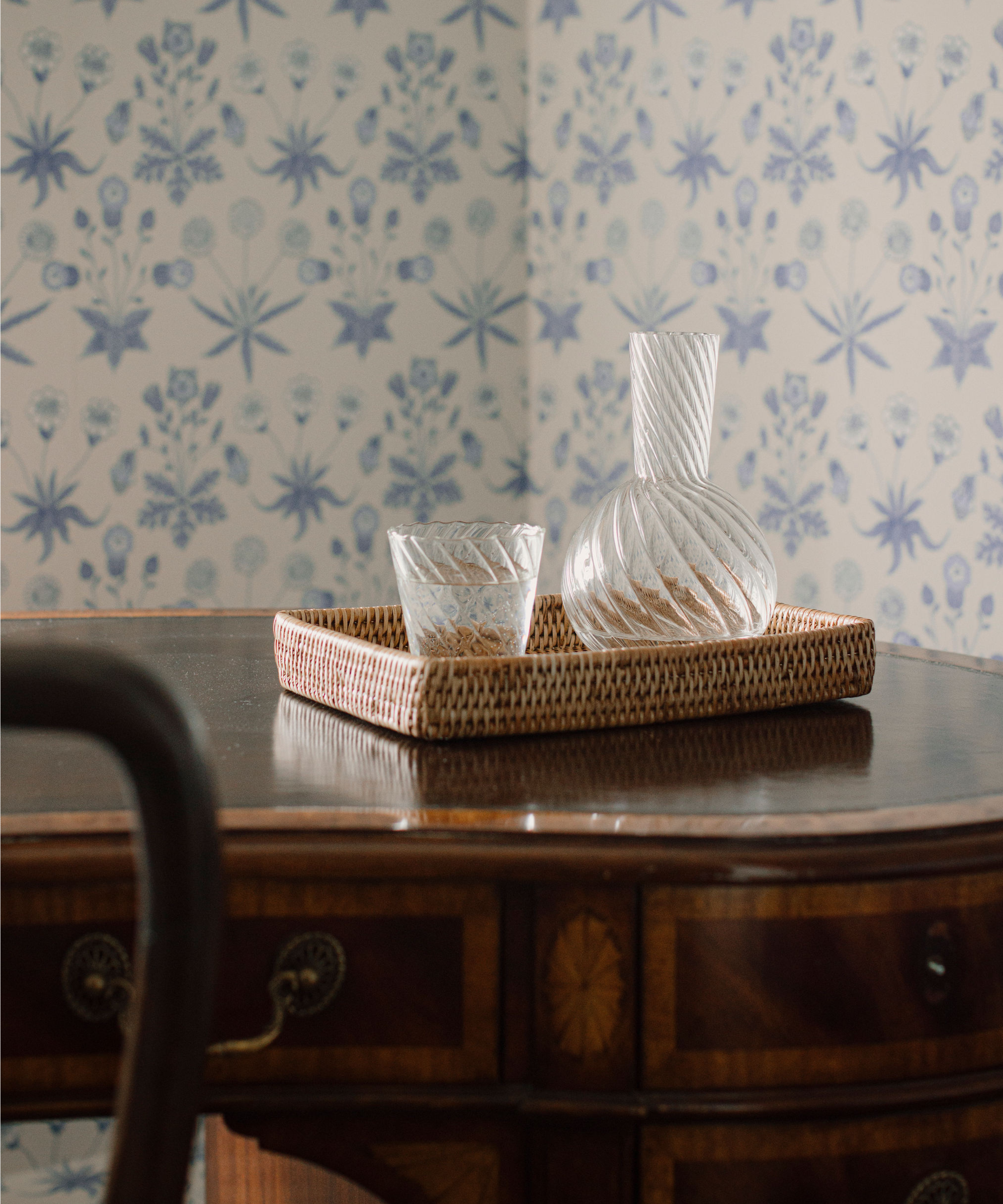 Rebecca Udall, Pair of Rippled Borosilicate Glass Tumblers & Carafe 