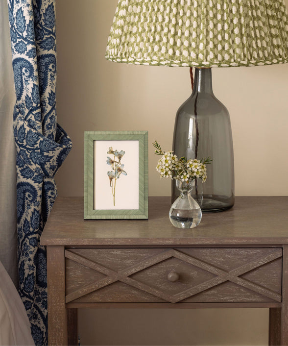 Bianca Photo Frame, Pistachio, with Emily Bud Vase