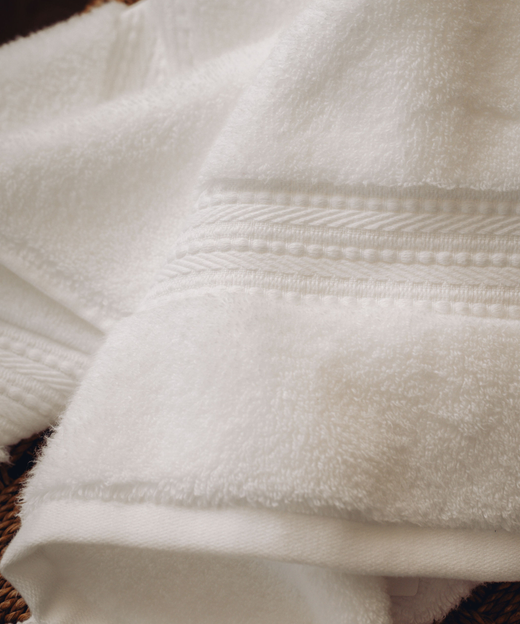Maria Organic Bath Towel, White, Detail