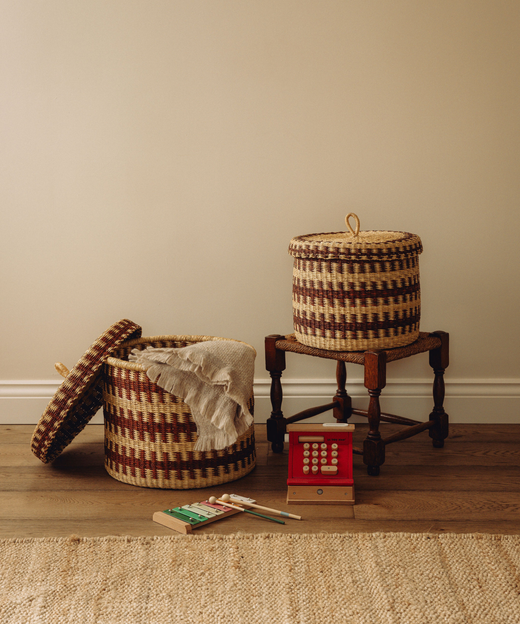 Set of 2 Orla Baskets, Chestnut Brown, Lifestyle