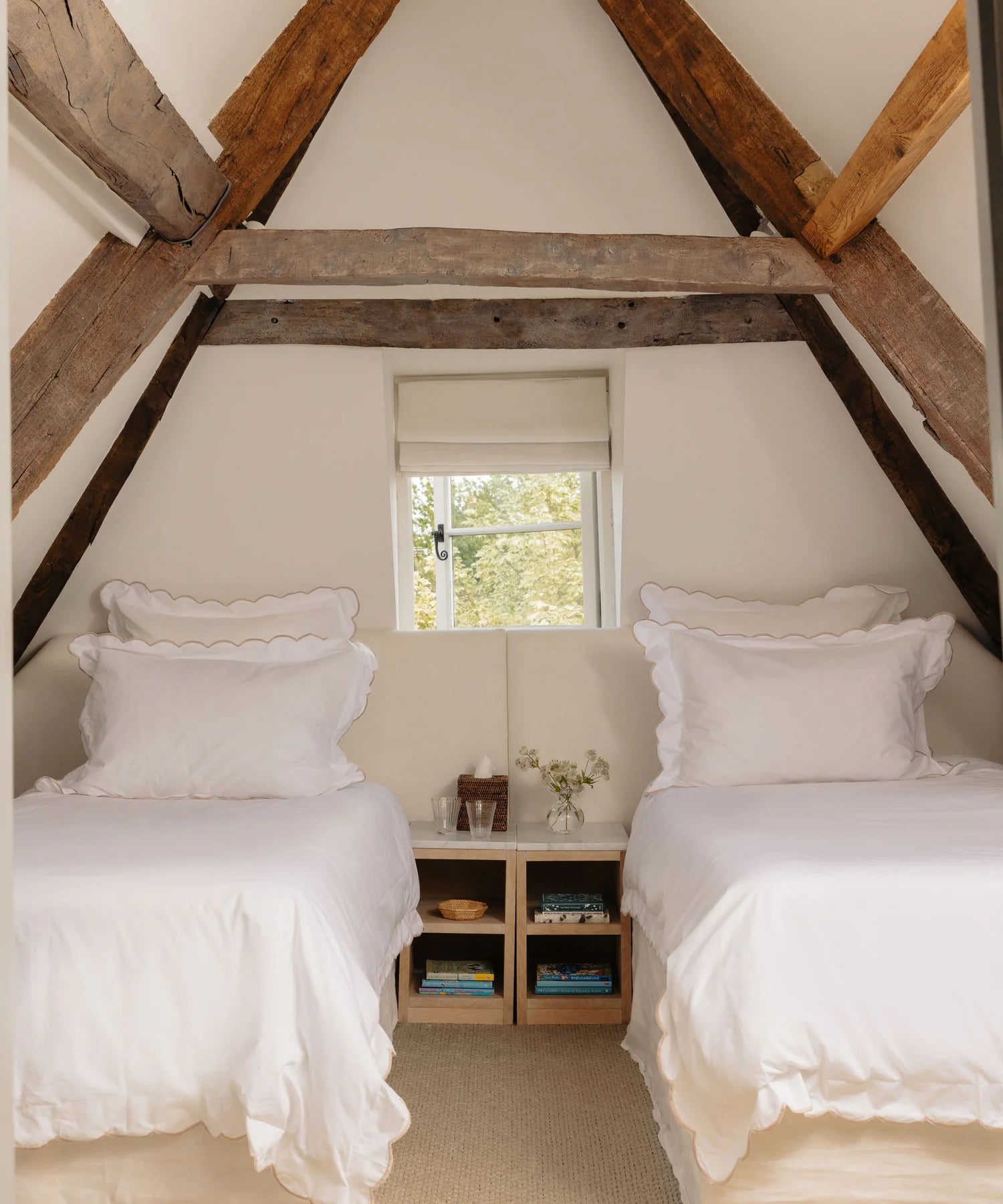 Annabelle Scalloped Bed Linen, Dusty Pink, Bedroom Country Lifestyle