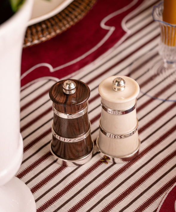 Rebecca Udall Silver & Ivorine Pepper Mill with the Salt Mill