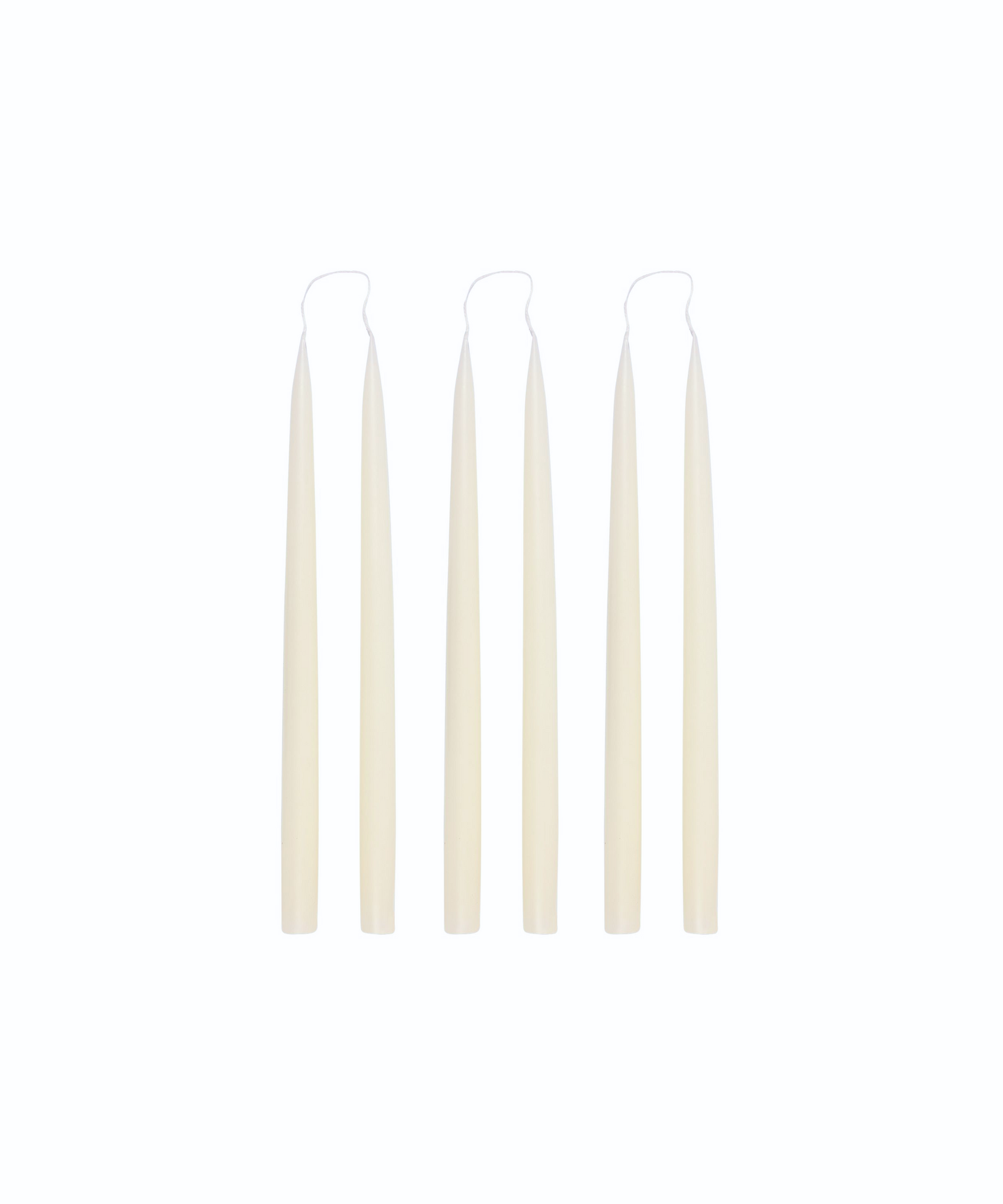 Rebecca Udall Set of 6 Danish Taper Candles, Ivory 35cm