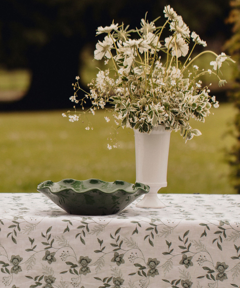 Rebecca Udall Flora Ceramic Urn Vase, Medium with the Wavy Ceramic Bowl