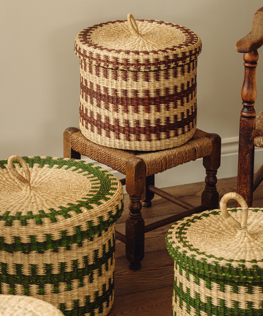 Set of 2 Orla Baskets, Chestnut Brown, Detail