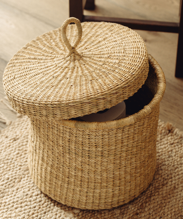 Orla Basket, Natural, Detail