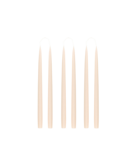 Rebecca Udall Set of 6 Danish Taper Candles, Beige
