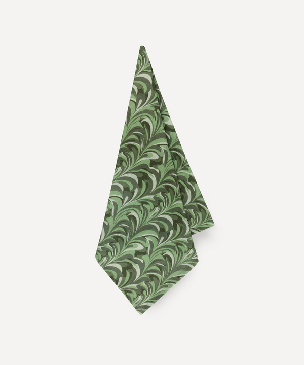 Rebecca Udall, Marble Pattern Design Linen Napkin, Green cut out 