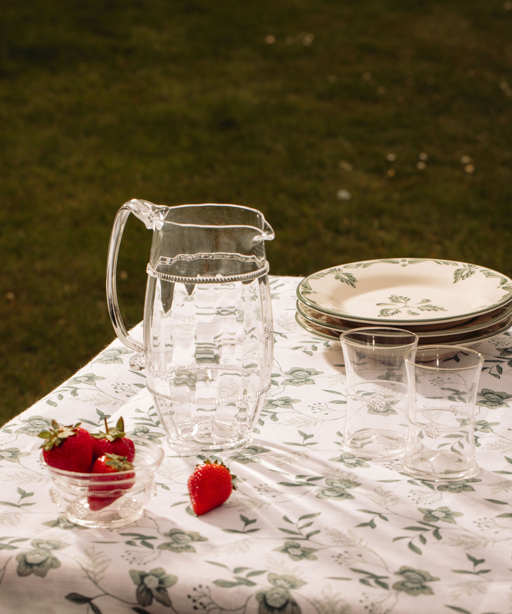 Rebecca Udall, Summertime Loretta Handblown Crystal Glass Jug  