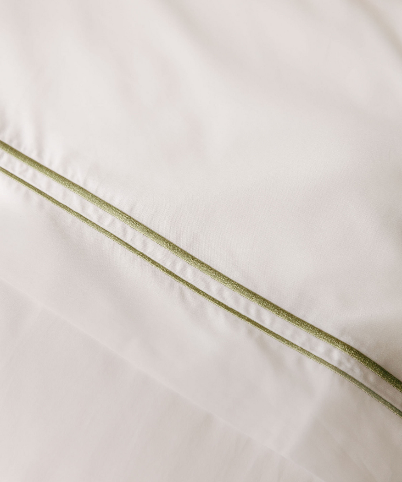 Evora Double Row Corded Bed Linen, Sage, Detail