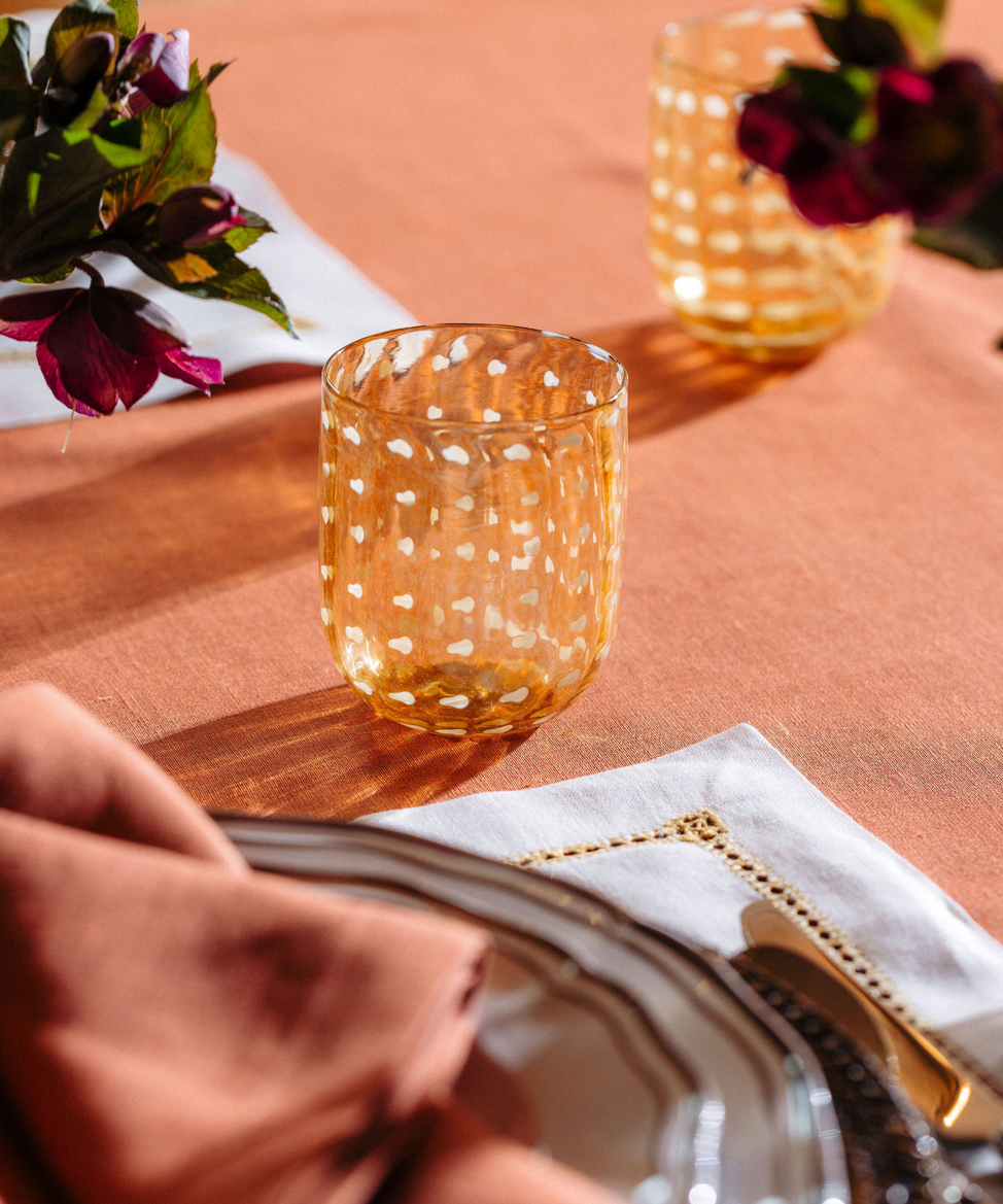 Celine Murano Tumbler, Amber, Lifestyle