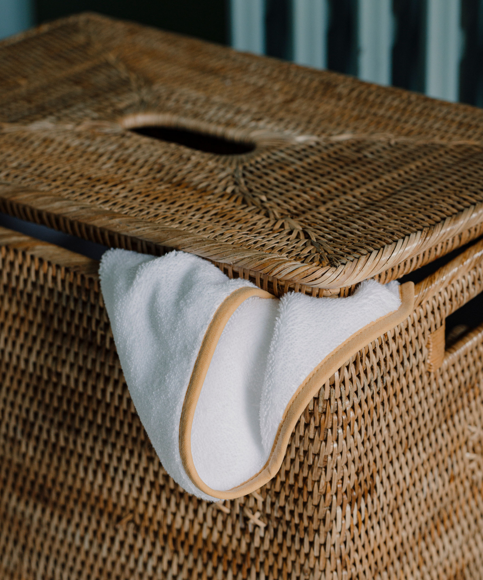 Rebecca Udall, Rectangular Rattan Laundry Basket, Natural Light Brown