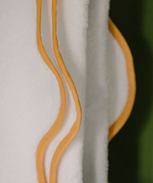 Amelia Scalloped Bath Towel Collection, Mustard, Detail