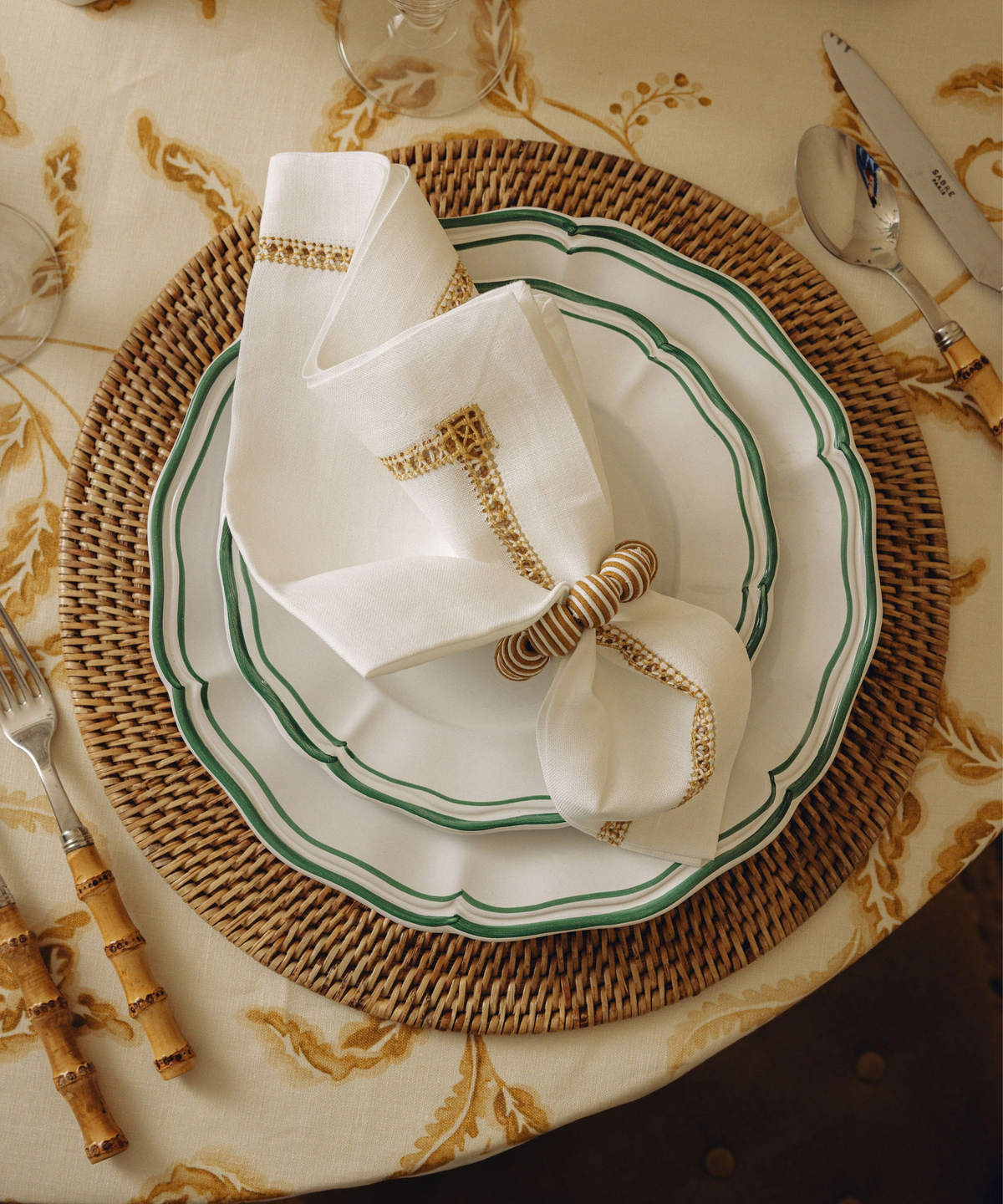 Rattan Round Placemat, Natural