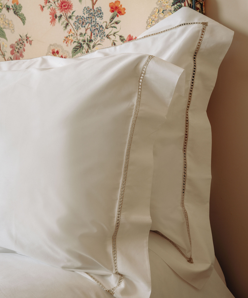 Georgiana Ladderstitch Bed Linen, Nougat