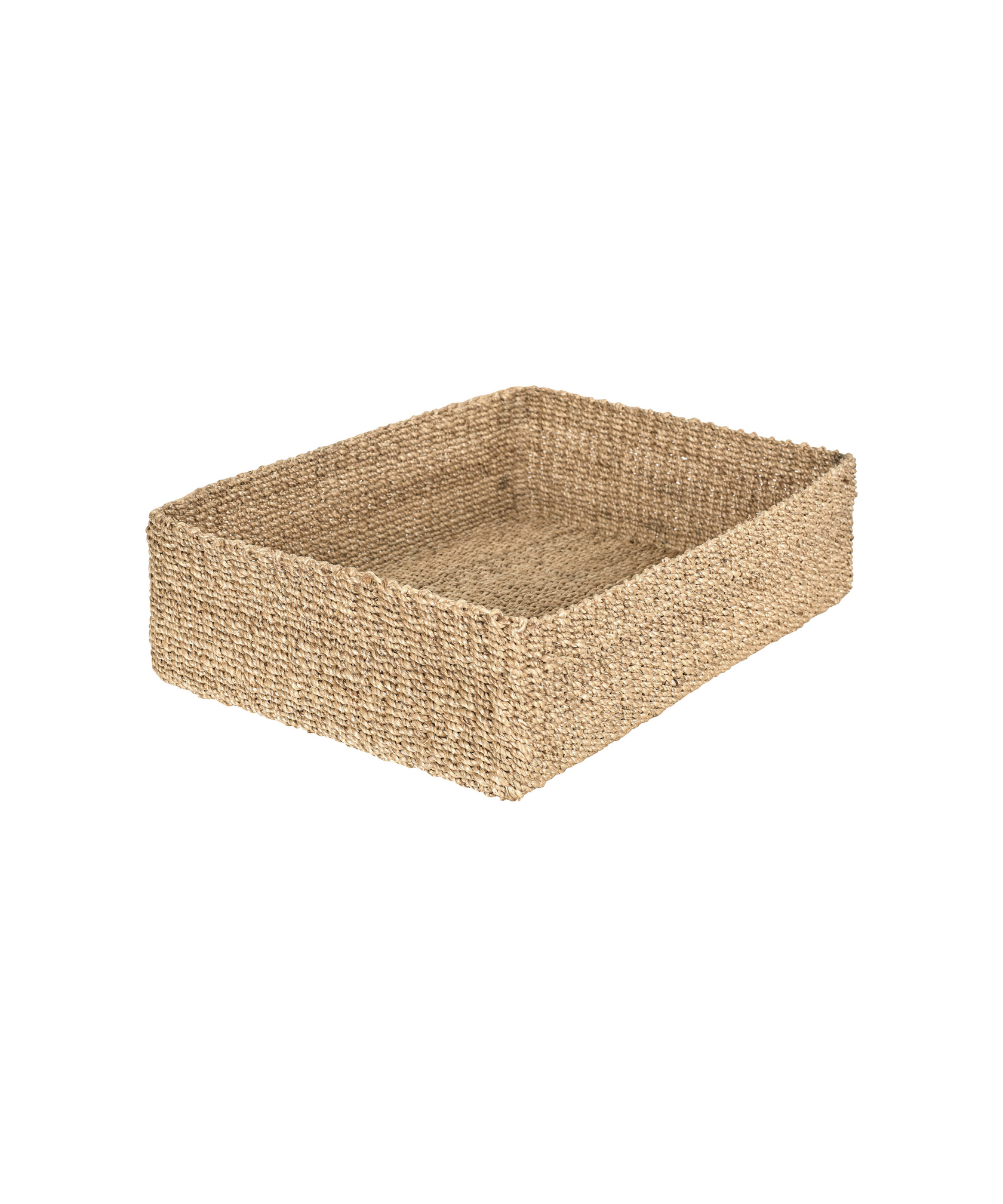 Rebecca Udall, Medium-sized rectangular rattan Wicker storage basket made from natural abaca