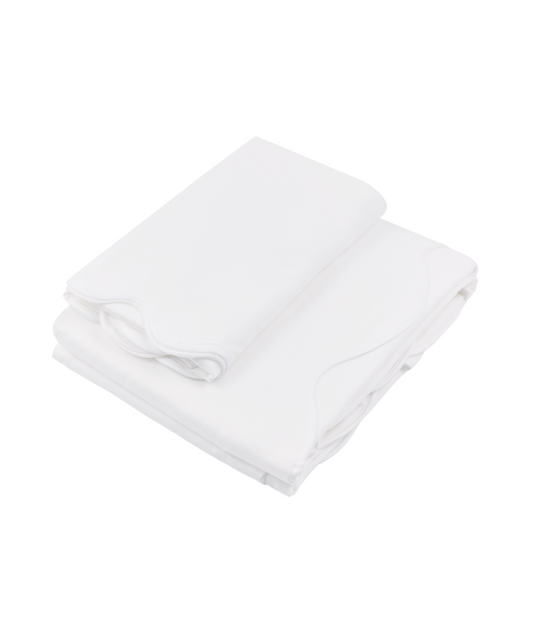 Alexandra Wavy Scalloped Duvet Cover, White