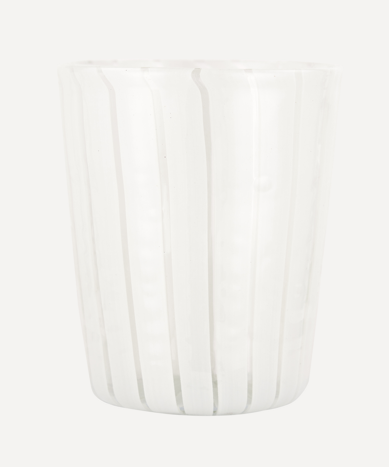 Rebecca Udall Allegra Murano Glass Tumbler, White, Ivory Background