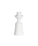 Alma Short Candlestick, White, Cut Out