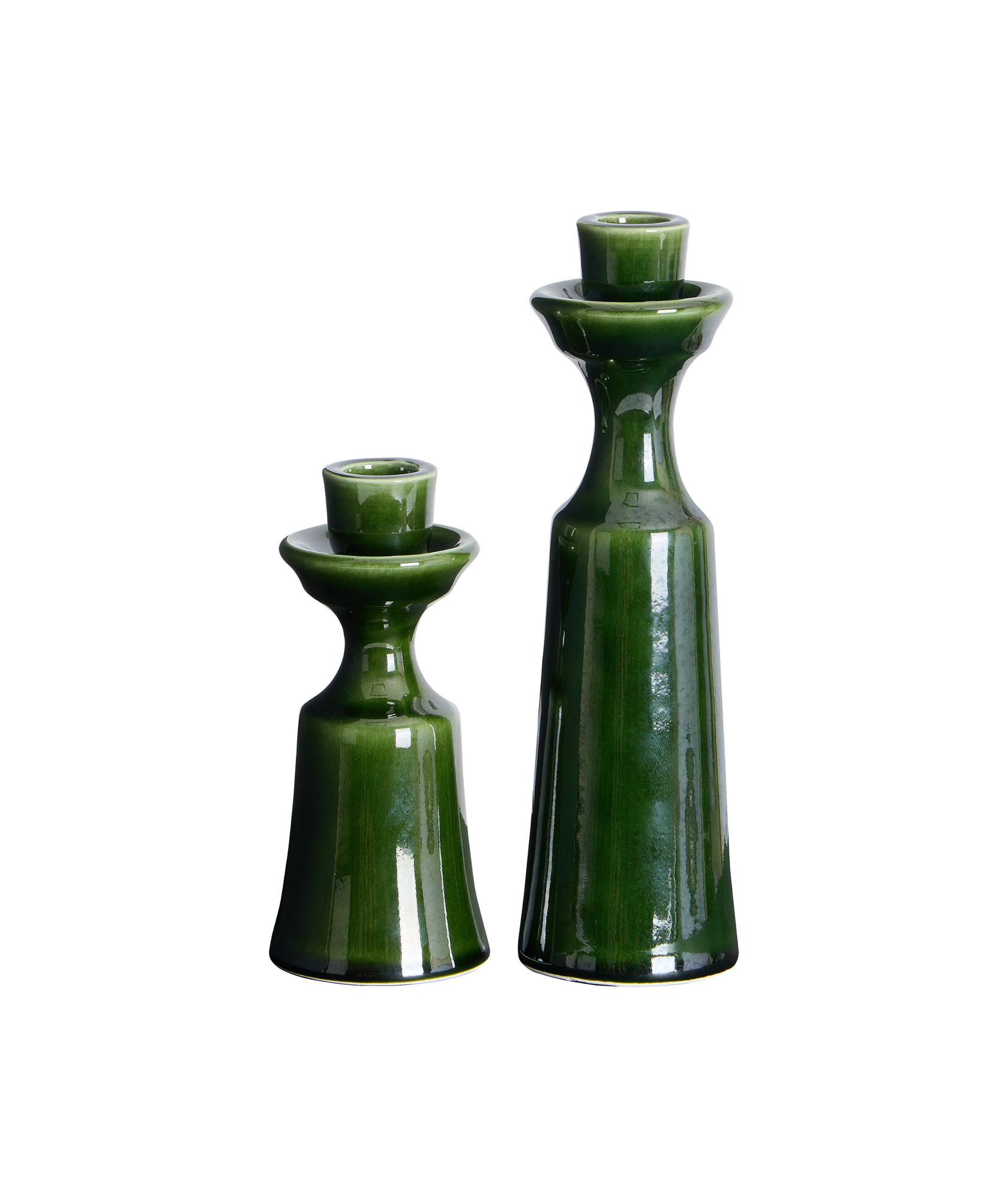 Alma Candlesticks, Green, Details