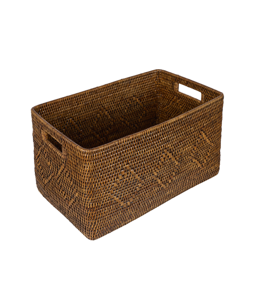 Amara Rattan Storage Box, Large, Cut Out