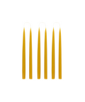 Rebecca Udall Set of 6 Danish Taper Candles, Mustard