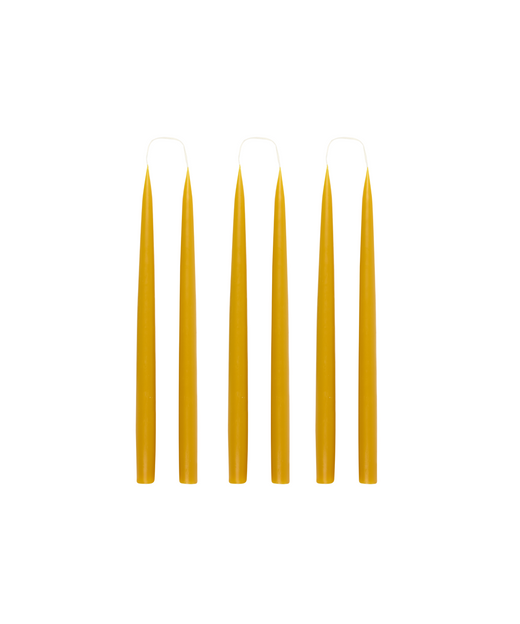 Rebecca Udall Set of 6 Danish Taper Candles, Mustard