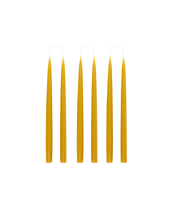 Rebecca Udall Set of 6 Danish Taper Candles, Mustard