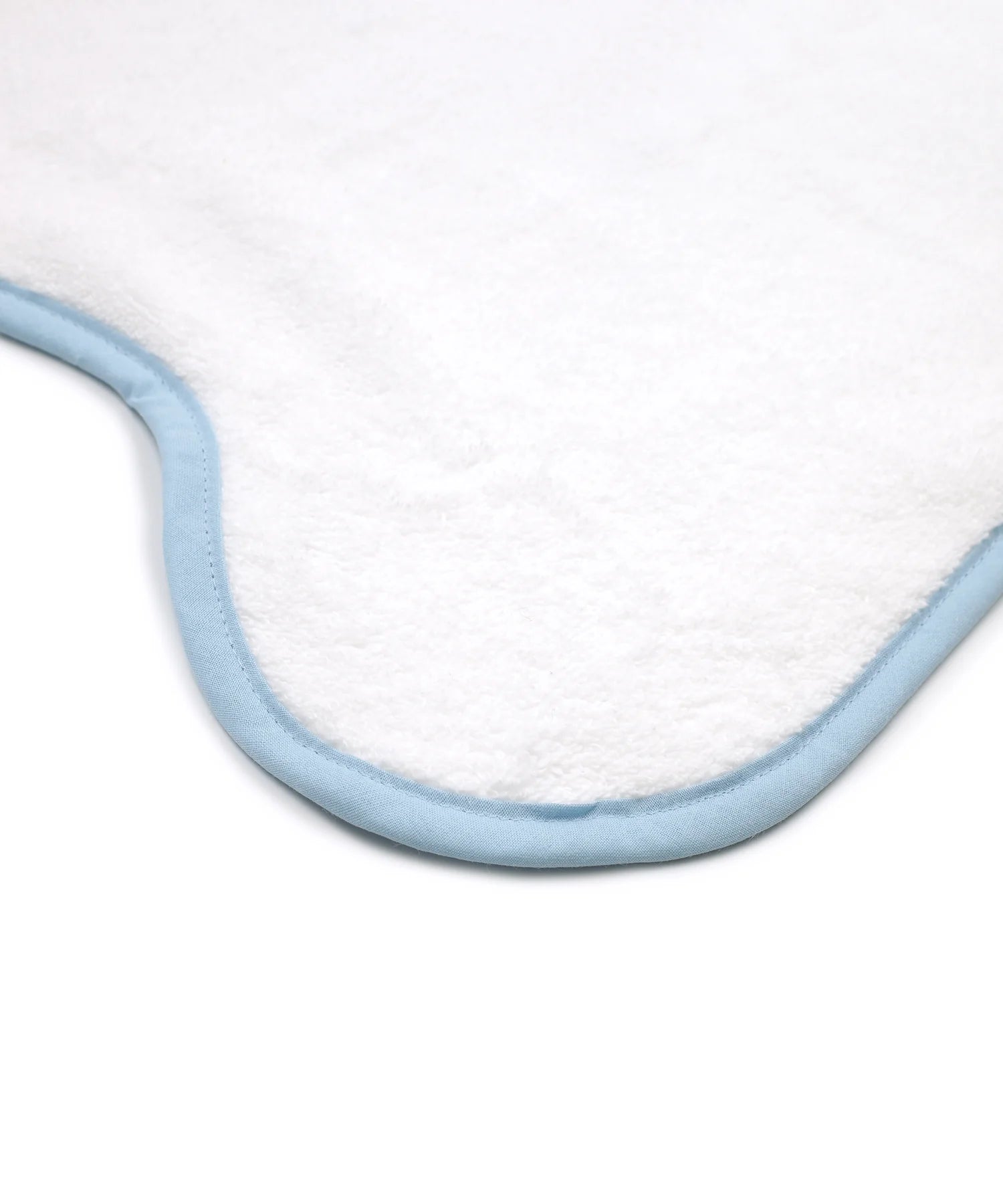 Amelia Scalloped Bath Towel, Powder Blue, Detail