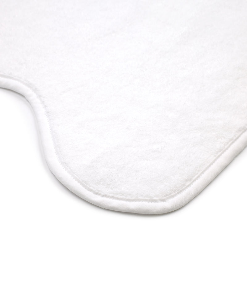 Rebecca Udall Luxury scalloped wavy soft and absorbent cotton bath towels, white