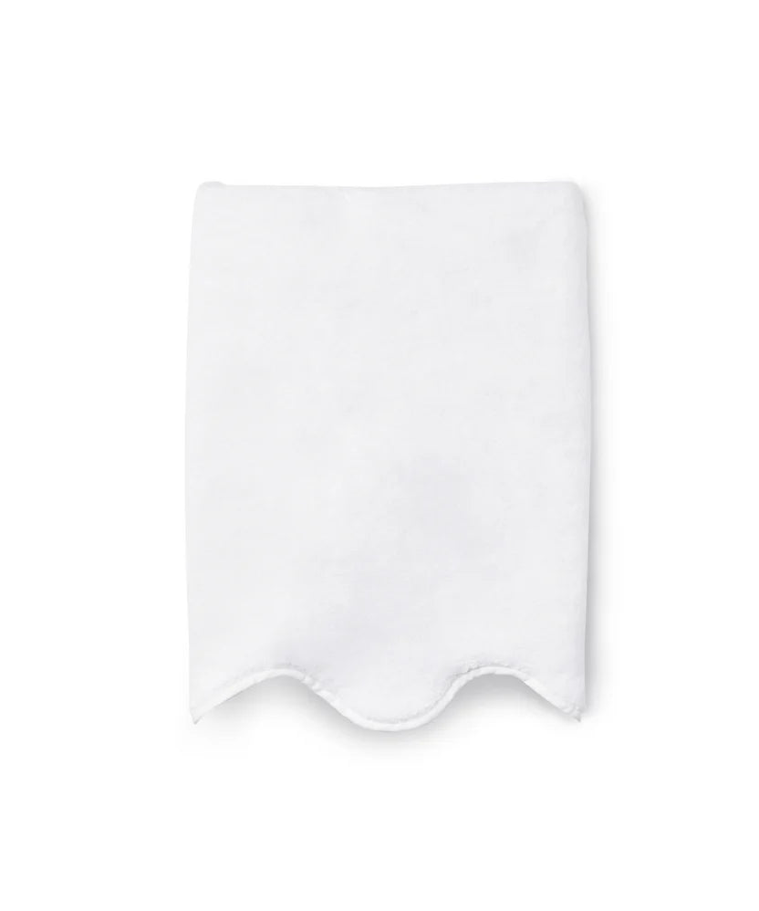 Classic Amelia Scalloped Bath Towel Bundle, White