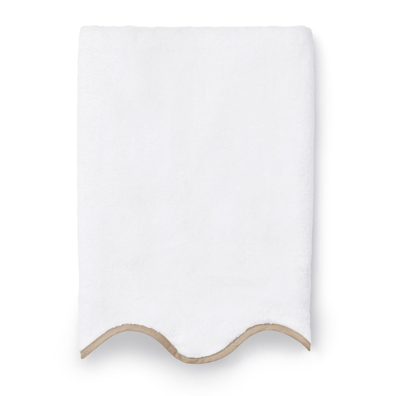 Rebecca Udall Scalloped Wavy Amelia Bath Hand towels in taupe