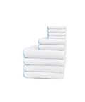 Amelia Scalloped Bath Towel Family Bundle, Powder Blue