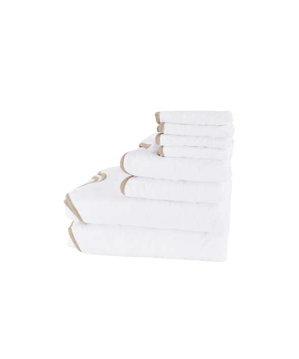 Signature Amelia Scalloped Bath Towel Bundle, Taupe