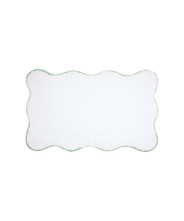 Amelia Scalloped Bath Mat, Asparagus
