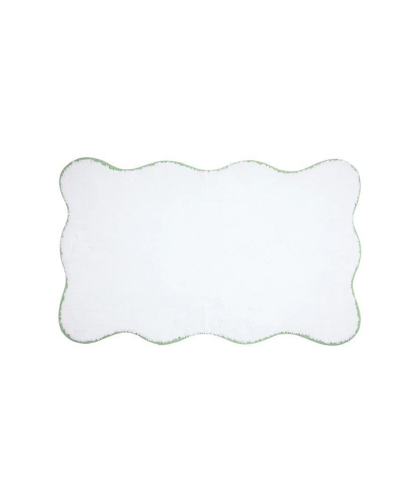 Amelia Scalloped Bath Towel Large Family Bundle, Asparagus