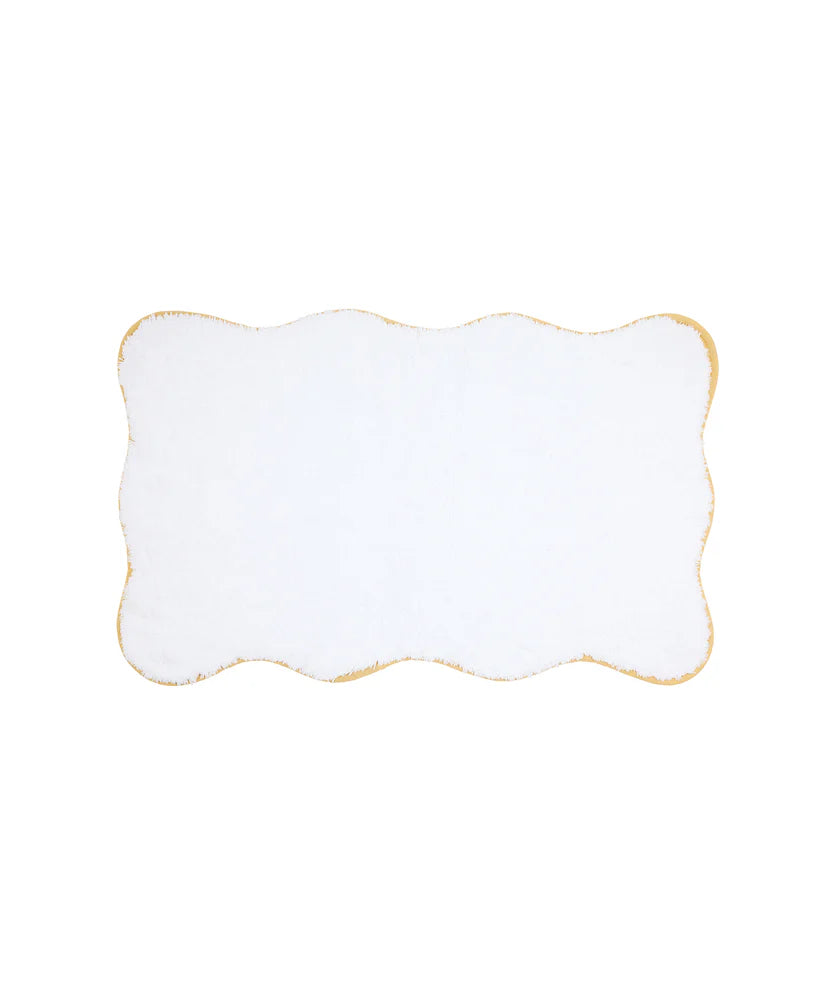 Amelia Scalloped Bath Towel Large Family Bundle, Mustard