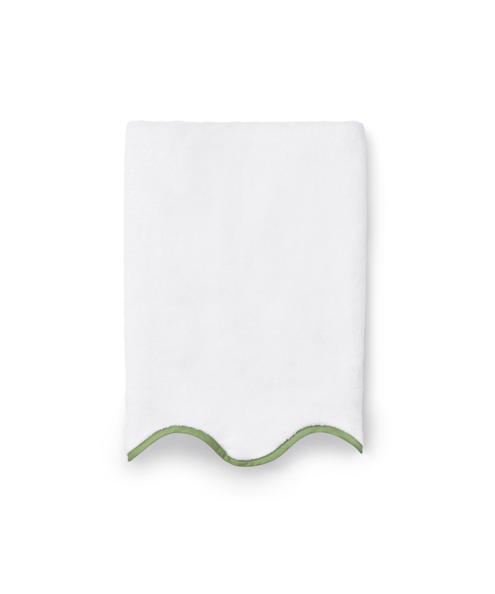 Amelia Scalloped Bath Towel Collection, Asparagus, Cut Out