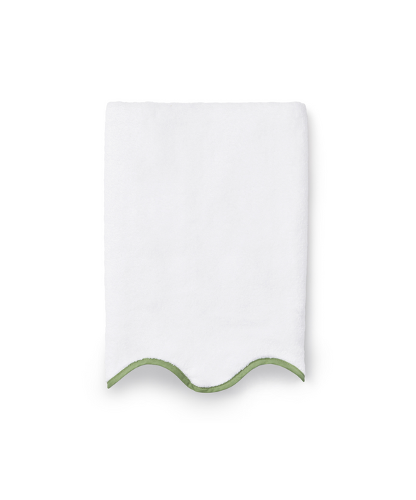 Amelia Scalloped Bath Towel Collection, Asparagus, Cut Out