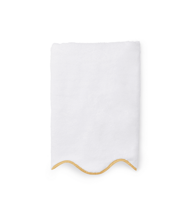 Amelia Scalloped Bath Towel Collection, Mustard, Cut Out