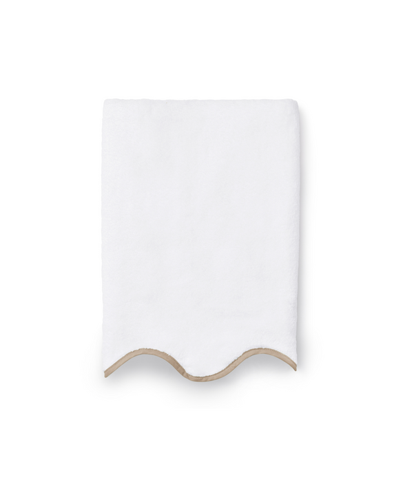 Amelia Scalloped Bath Towel Collection, Taupe, Cut Out