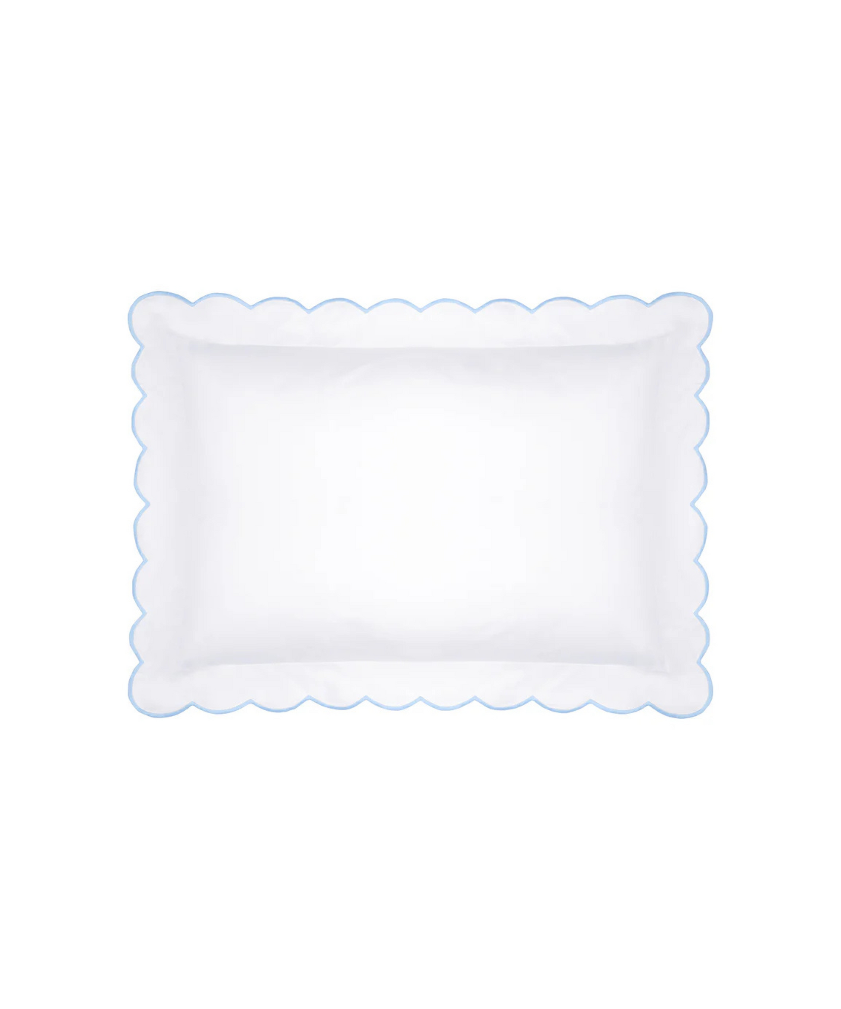 Pair of Annabelle Scalloped Pillowcases, Powder Blue