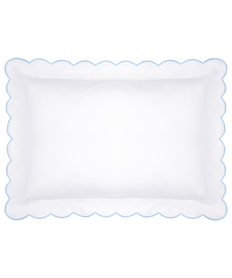 Annabelle Scalloped Bed Linen, Powder Blue
