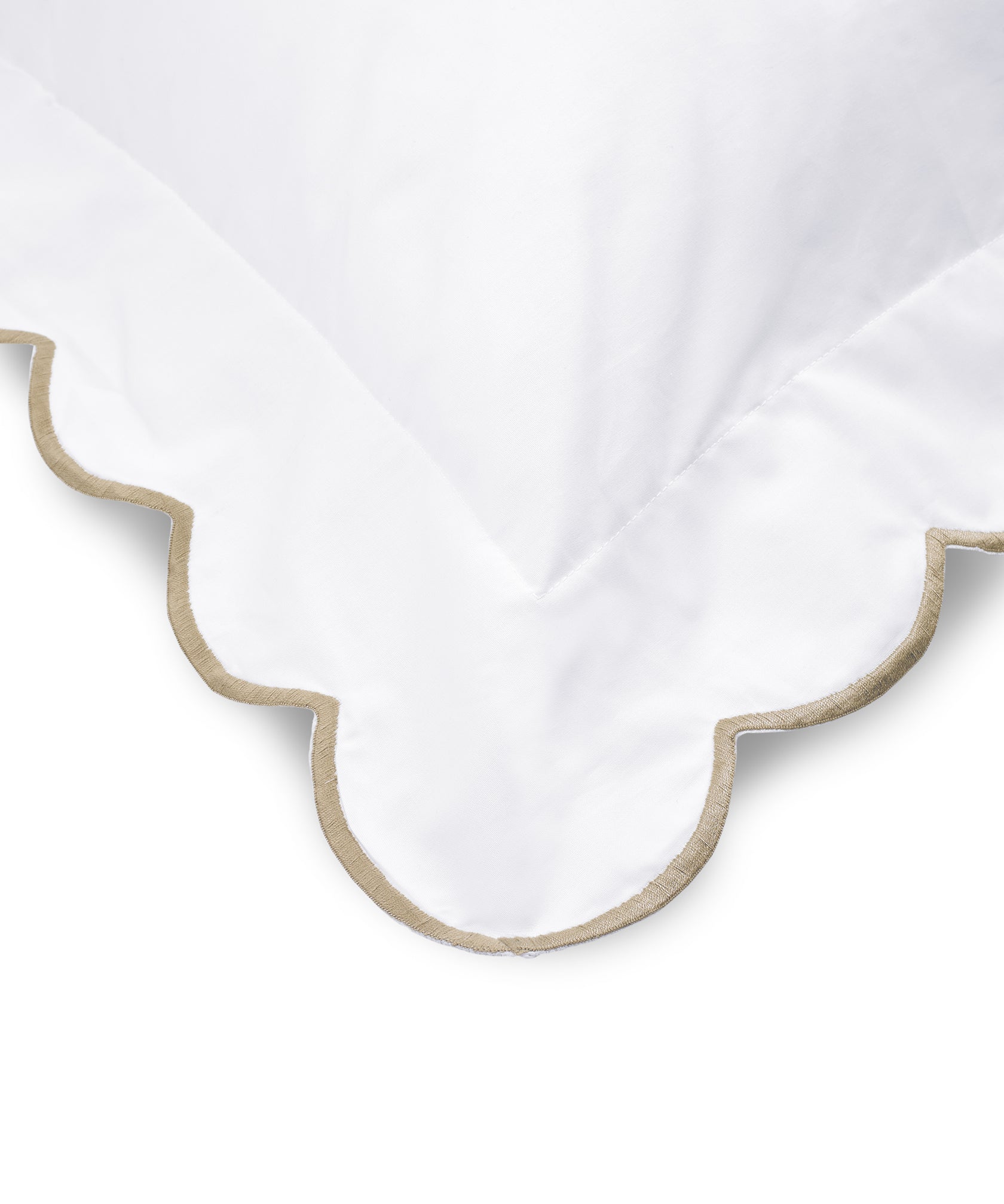 Annabelle Scalloped Bed Linen, Taupe, Detail