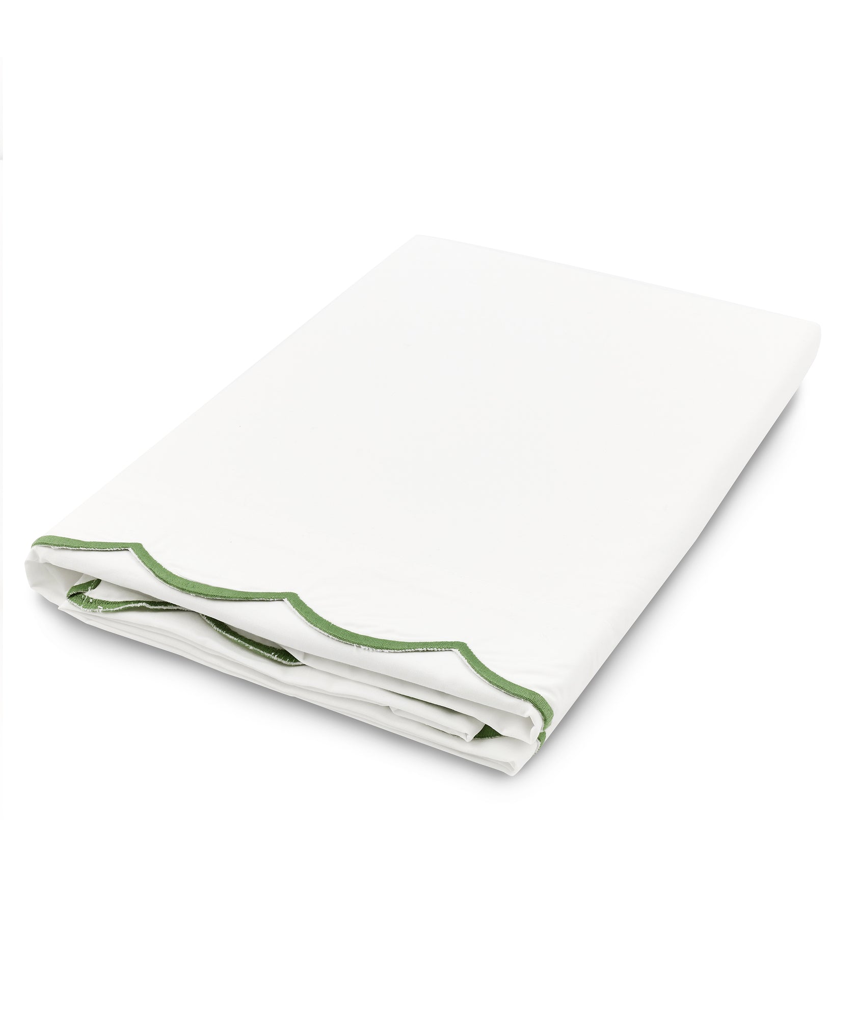Annabelle Scalloped Bed Linen, Asparagus, Folded Cut Out