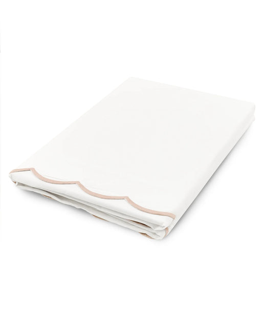 Annabelle Scalloped Bed Linen, Dusty Pink, Folded Cut Out